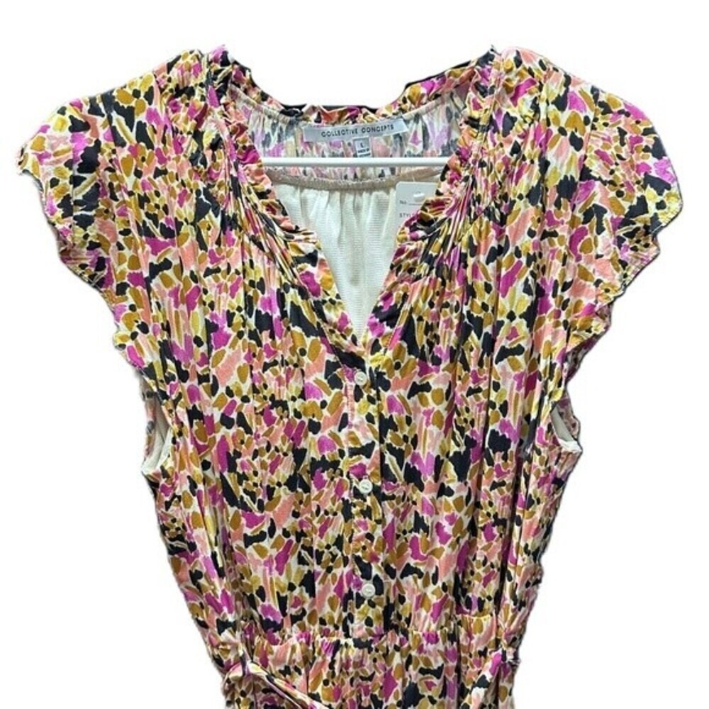 Collective Concepts Mixed Colored Pattern Dress S… - image 5